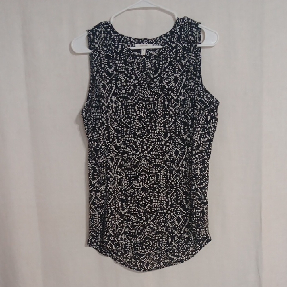 Maurices Black and White Dot Split Neck Sleeveless Blouse Size Large - Picture 1 of 4